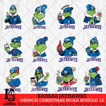 Kansas Jayhawks Grinch Christmas NCAA Bundle 12 Svg Eps Dxf Png File,Cricut files, Digital Download, Instant Download