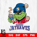 Kansas Jayhawks Grinch Cofffe Hoodie Cut Files Cricut, Svg Dxf Eps Png file, Digital download , Silhouette