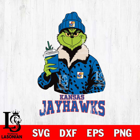 Kansas Jayhawks Grinch Leopard Svg Eps Dxf Png File, Digital Download, Instant Download