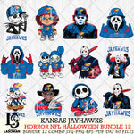 Kansas Jayhawks Halloween Bundle 12 SVG Svg Eps Dxf Png File, NCAA bundle svg, Digital Download, Instant Download