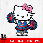 Kansas Jayhawks Hello Kitty Cheerleader 11 Svg Eps Dxf Png File, Digital Download, Instant Download