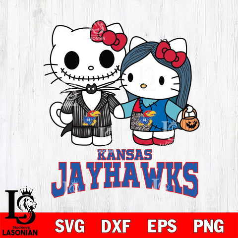 Kansas Jayhawks Hello Kitty Horror 11 Svg Eps Dxf Png File, Digital Download