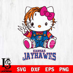 Kansas Jayhawks Hello Kitty Horror Svg Eps Dxf Png File, Digital Download