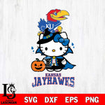 Kansas Jayhawks Hello Kitty Horror 9 Svg Eps Dxf Png File, Digital Download