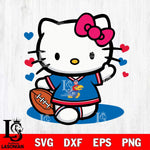 Kansas Jayhawks Hello Kitty sport 10 Svg Eps Dxf Png File, NCAA svg, Digital Download, Instant Download