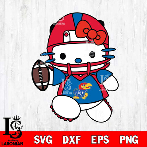 Kansas Jayhawks Hello Kitty sport 11 Svg Eps Dxf Png File, NCAA svg, Digital Download, Instant Download