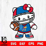 Kansas Jayhawks Hello Kitty sport 2 Svg Eps Dxf Png File, NCAA svg, Digital Download, Instant Download