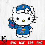 Kansas Jayhawks Hello Kitty sport 5 Svg Eps Dxf Png File, NCAA svg, Digital Download, Instant Download