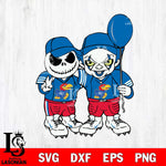 Kansas Jayhawks Jack Skellington And Pennywise Football Svg Eps Dxf Png File, NCAA svg, Digital Download, Instant Download