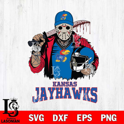 Kansas Jayhawks Jason Voorhees 2 Svg Eps Dxf Png File, Digital Download