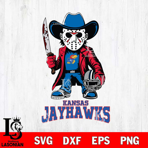 Kansas Jayhawks Jason Voorhees 3 Svg Eps Dxf Png File, Digital Download