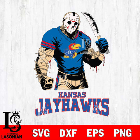 Kansas Jayhawks Jason Voorhees Svg Eps Dxf Png File, Digital Download