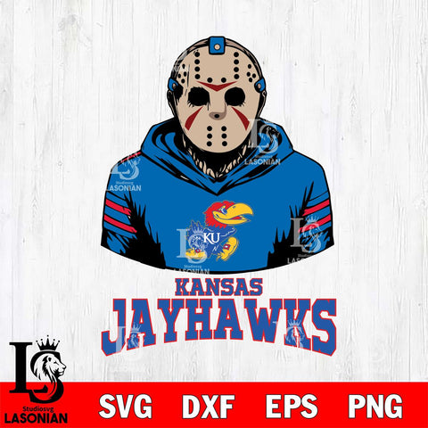 Kansas Jayhawks Jason Voorhees 4 Svg Eps Dxf Png File, Digital Download