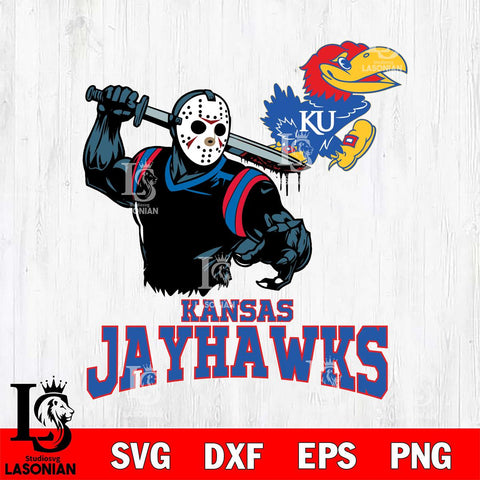 Kansas Jayhawks Jason Voorhees 5 Svg Eps Dxf Png File, Digital Download