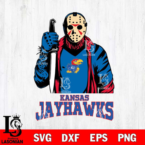 Kansas Jayhawks Jason Voorhees 6 Svg Eps Dxf Png File, Digital Download