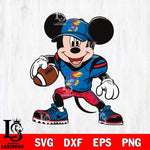 Kansas Jayhawks Mickey Mouse Svg Eps Dxf Png File, NCAA svg, Digital Download, Instant Download