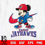 Kansas Jayhawks Mickey Mouse NIKE, Svg Eps Dxf Png File, Digital Download