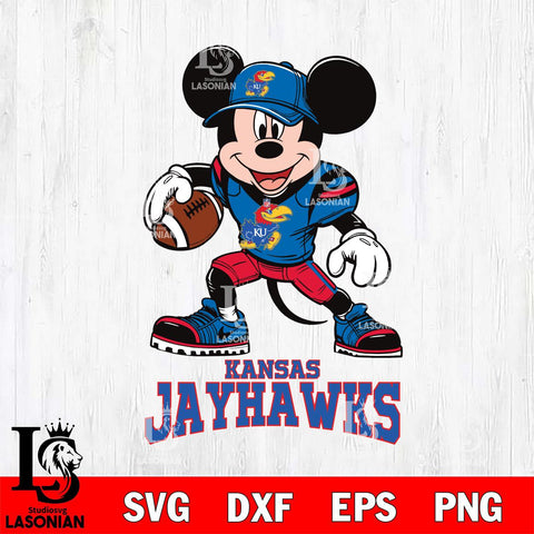 Kansas Jayhawks Mikey Mouse Disney, Svg Eps Dxf Png File, Digital Download