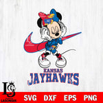 Kansas Jayhawks Minnie Mouse Dancing NIKE, Svg Eps Dxf Png File, Digital Download