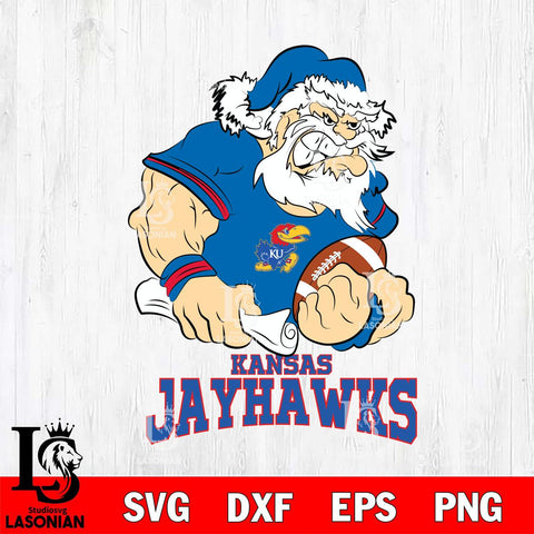 Kansas Jayhawks Santa Claus Angry Svg dxf eps png pdf file,NCAA svg,Digital Download,Cricut file