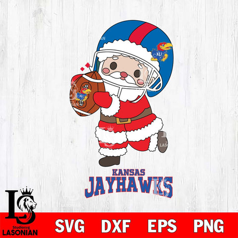 Kansas Jayhawks Santa Claus Cute Svg dxf eps png pdf file,NCAA svg,Digital Download,Cricut file