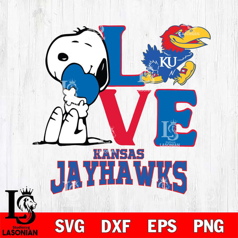 Kansas Jayhawks Snoopy Sport 10 Svg Eps Dxf Png File, Digital Download