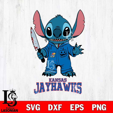 Kansas Jayhawks Stitch Horror 2 Svg Eps Dxf Png File, NCAA svg, Digital Download, Instant Download