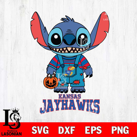 Kansas Jayhawks Stitch Horror Halloween Svg Eps Dxf Png File, NCAA svg, Digital Download, Instant Download