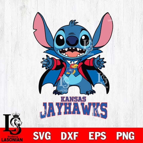 Kansas Jayhawks Stitch Vampire halloween Svg Eps Dxf Png File, NCAA svg, Digital Download, Instant Download