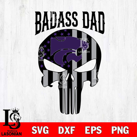 Kansas State Wildcats Badass Dad Svg Eps Dxf Png File, Digital Download, Instant Download