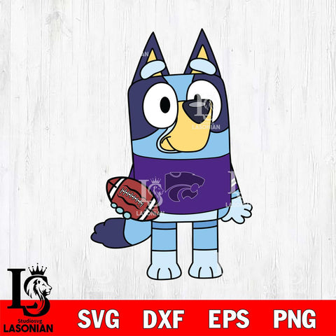 Kansas State Wildcats Bluey 2 Svg Eps Dxf Png File, Digital Download, Instant Download