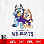 Kansas State Wildcats Bluey & Bingo Svg Eps Dxf Png File, NCAA svg, Digital Download, Instant Download