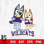 Kansas State Wildcats Bluey & Bingo 6 Svg Eps Dxf Png File, NCAA svg, Digital Download, Instant Download