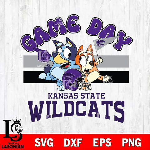 Kansas State Wildcats Bluey & Bingo 9 Svg Eps Dxf Png File, NCAA svg, Digital Download, Instant Download