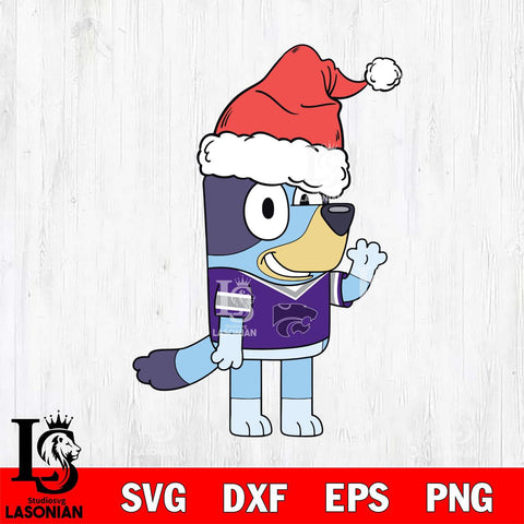 Kansas State Wildcats Bluey Christmas Svg Eps Dxf Png File, Digital Download, Instant Download