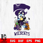 Kansas State Wildcats Bluey Halloween NCAA 2 Svg Eps Dxf Png File, Digital Download, Instant Download