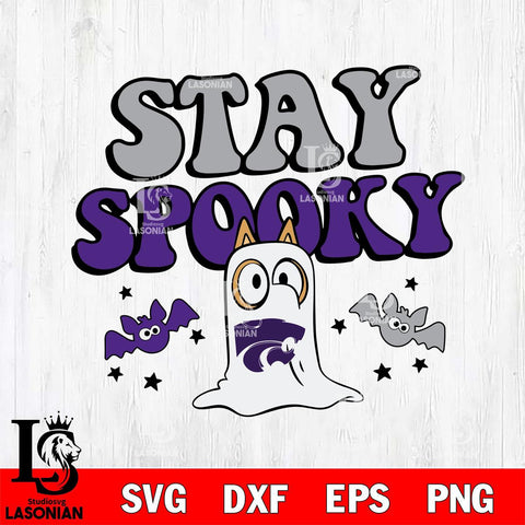 Kansas State Wildcats Bluey Halloween Stay Spooky Svg Eps Dxf Png File, Digital Download, Instant Download