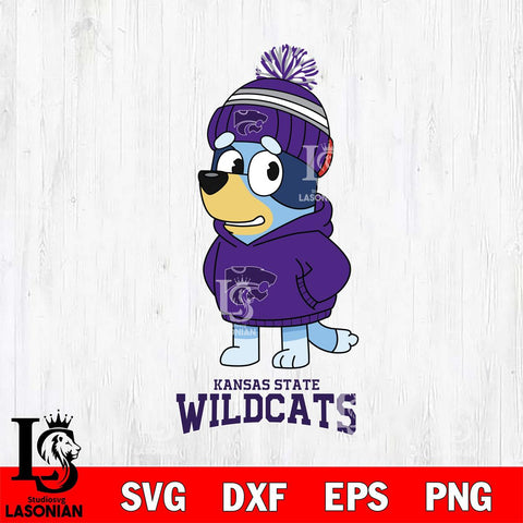 Kansas State Wildcats Bluey Hoodie rugby Svg Eps Dxf Png File, Digital Download ,Instant Download, Cricut File