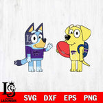 Kansas State Wildcats Bluey & Lucky Svg Eps Dxf Png File, Digital Download, Instant Download