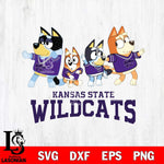 Kansas State Wildcats Bluey Mode Dance Squats Svg Eps Dxf Png File, Digital Download, Instant Download