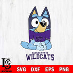 Kansas State Wildcats Bluey Styles Football Svg Eps Dxf Png File,NCAA Svg Files,Bluey svg ,Digital Download ,Instant Download, Cricut File