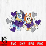 Kansas State Wildcats Bluey heart Svg Eps Dxf Png File, Digital Download, Instant Download