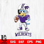 Kansas State Wildcats Bluey rugby Svg Eps Dxf Png File, Digital Download ,Instant Download, Cricut File