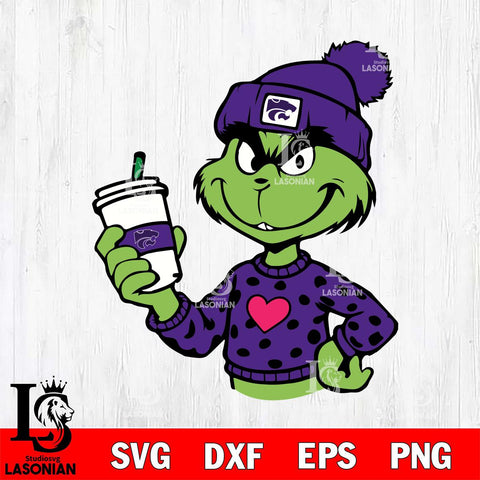 Kansas State Wildcats Boujee Grinch 11 Svg Eps Dxf Png File, Digital Download, Instant Download