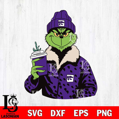 Kansas State Wildcats Boujee Grinch 12 Svg Eps Dxf Png File, Digital Download, Instant Download