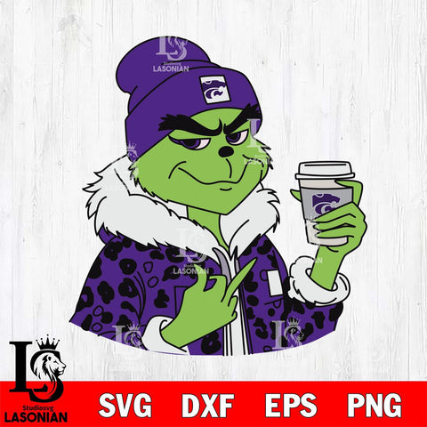 Kansas State Wildcats Boujee Grinch 7 Svg Eps Dxf Png File, Digital Download, Instant Download