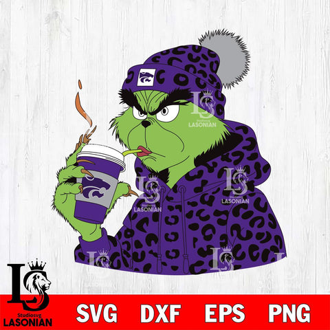 Kansas State Wildcats Boujee Grinch 8 Svg Eps Dxf Png File, Digital Download, Instant Download