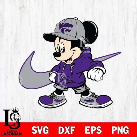 Kansas State Wildcats Cool Mickey Mouse Svg Eps Dxf Png File, NCAA svg, Digital Download, Instant Download