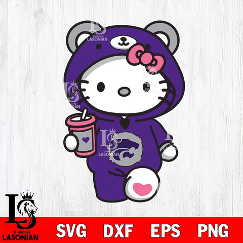 Kansas State Wildcats Cute Hello Kitty Svg Eps Dxf Png File, Digital Download, Instant Download