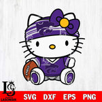 Kansas State Wildcats Cute Hello Kitty Football 12 Svg Eps Dxf Png File, NCAA svg, Digital Download, Instant Download